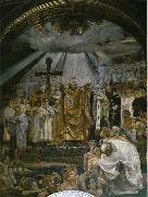Viktor Vasnetsov The Baptism of Kievans. oil on canvas